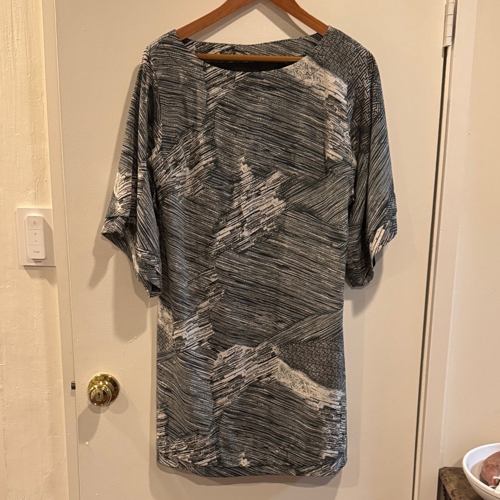 W118 by Walter Baker Black and White Abstract Tee